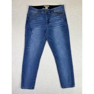 Democracy Ab Technology Ankle Jeans Womens 12 Blue Medium Wash Mid Rise Stretch